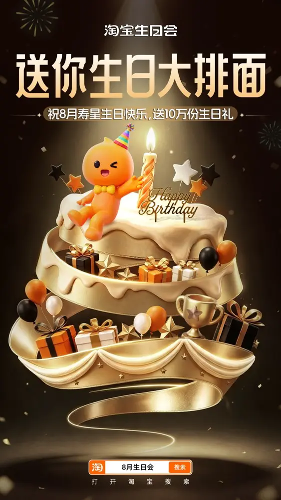 过生日的大排面，淘宝生日会给了！