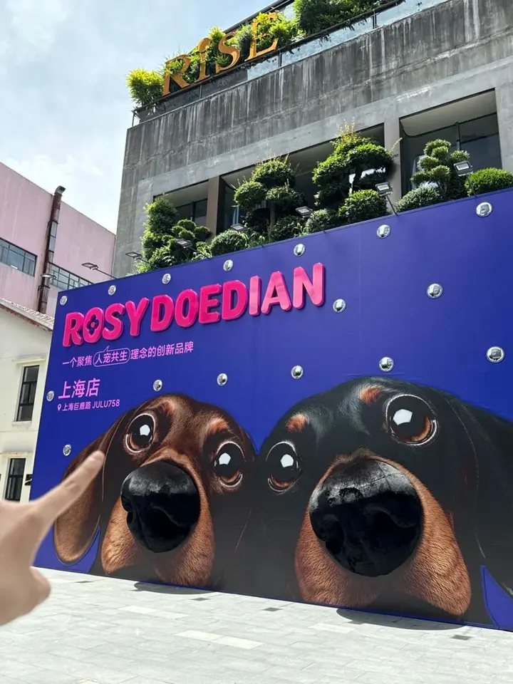 赵露思新店围挡狗狗鼻太好 Rua 啦！