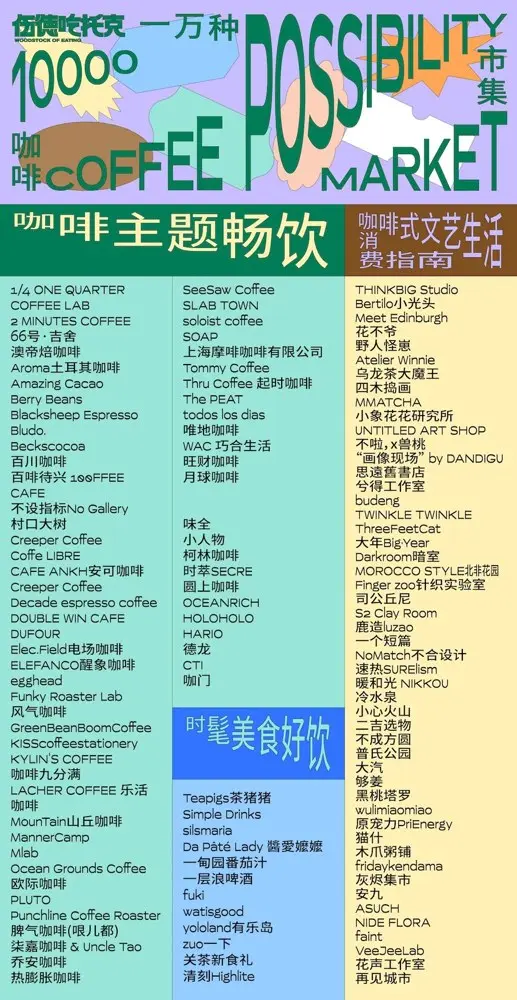 伍德吃托克「一万种咖啡市集」邀你喝咖啡